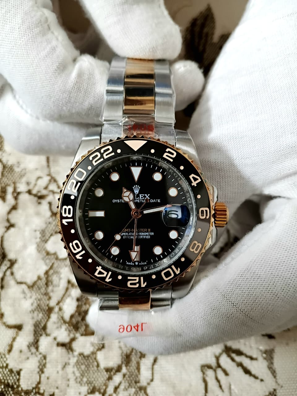 GMT-Master II Two-Tone Rose Gold Black Dial Edition -7074
