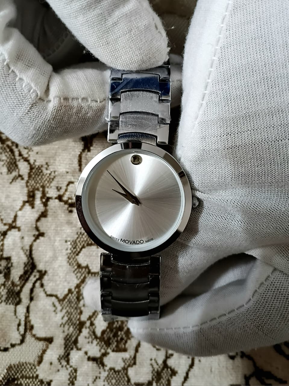 Movado Museum Classic Silver Dial Stainless Steel Watch -7088