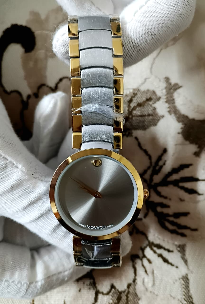 Movado Museum Classic Two-Tone Silver Dial Watch -7090