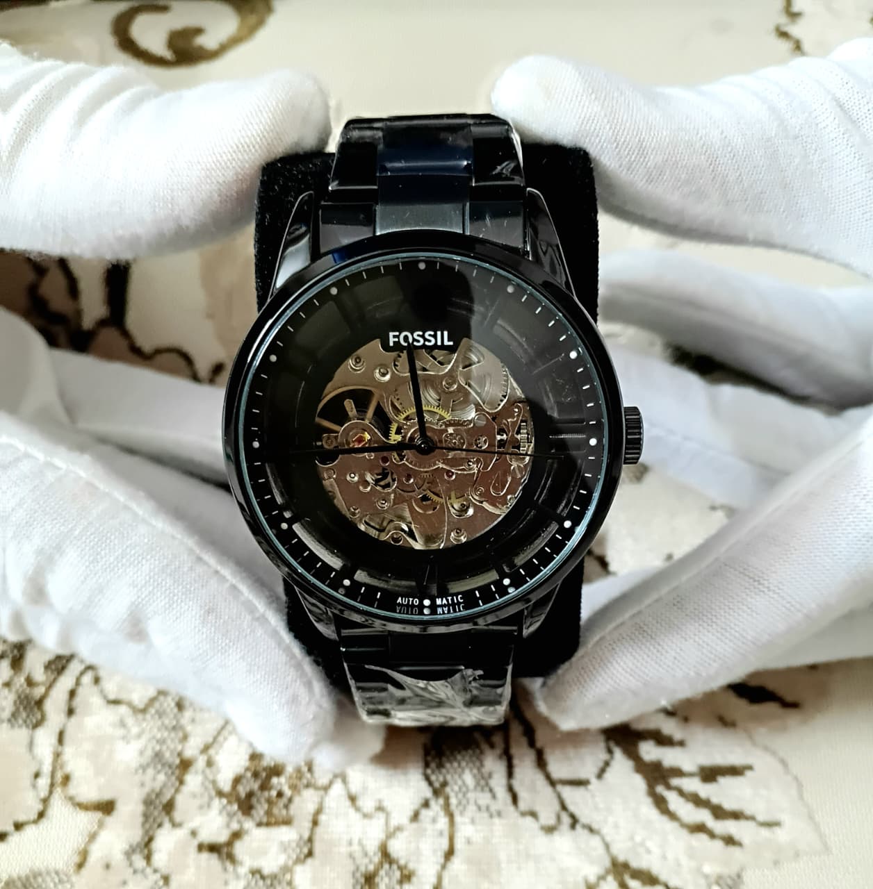 Fossil Townsman Automatic Matte Black Skeleton Watch -7079
